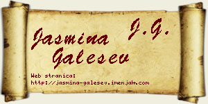 Jasmina Galešev vizit kartica